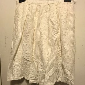 Forever 21 Women’s Lace Cream Skirt